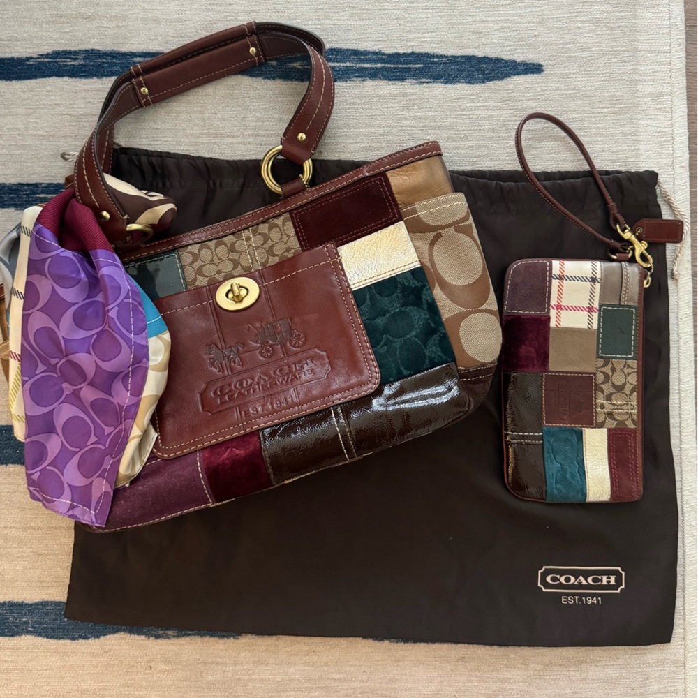 Coach Multicolor Patchwork Shoulder Bag